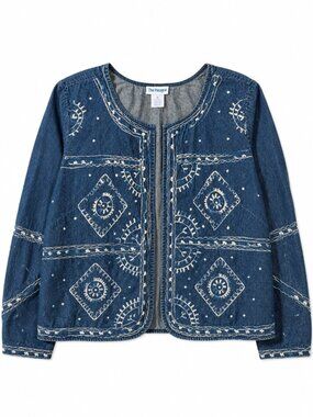 Vintage The Paragon Embroidered Denim Jacket Women’s 1X Boho Western